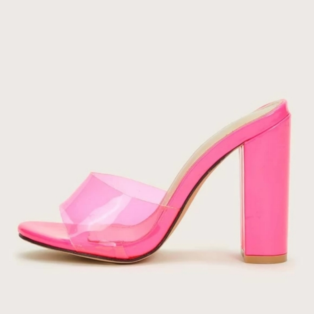 ❌SOLD❌ Hot pink mules (never worn)